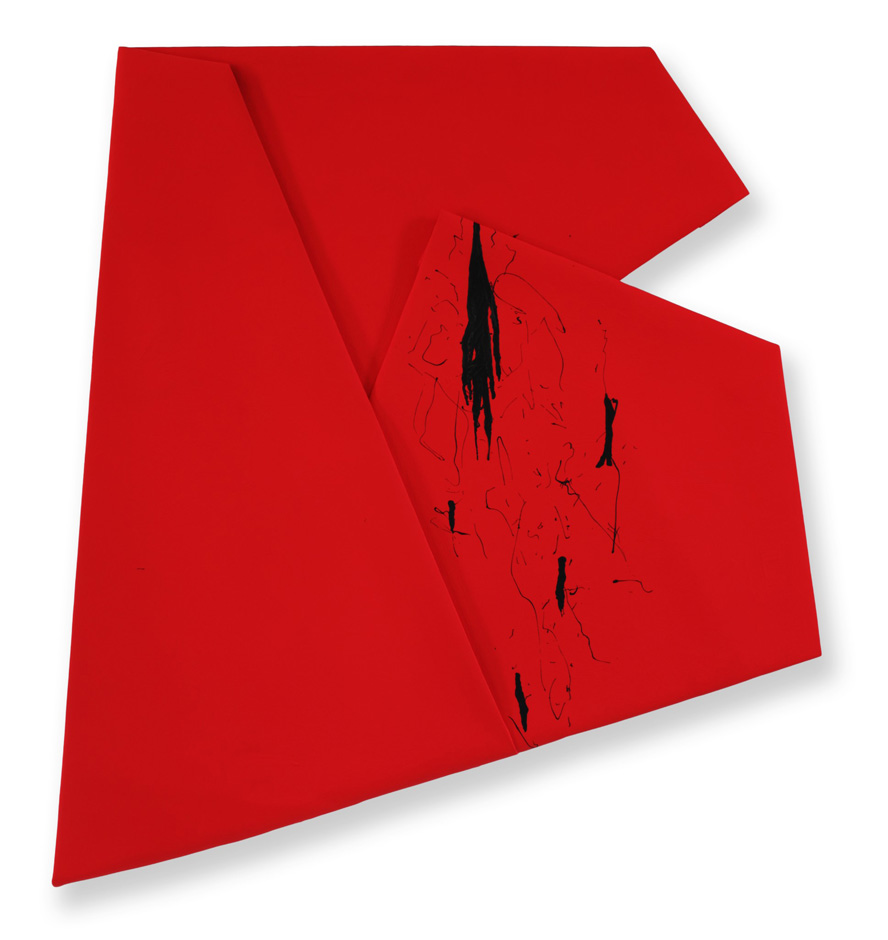 Cesare BerlingeriRosso Piegato Con Tracce Nere